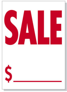 Sale Hood Sign