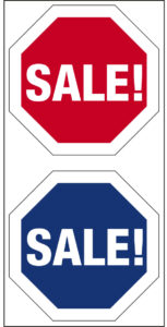 Sale Under Hood Twisting Sign