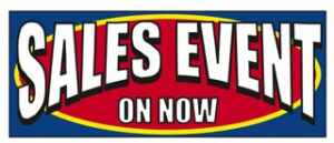 Sales Event Now On Windshield Banner