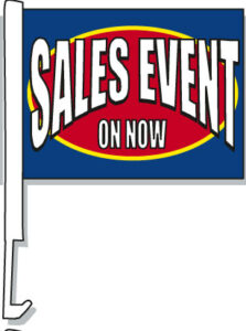 Sales Event On Now Car Window Flag