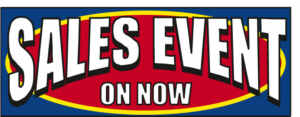 Sales Event On Now Giant Cloth Banner