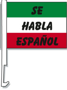 Se Habla Espanol Car Window Flag