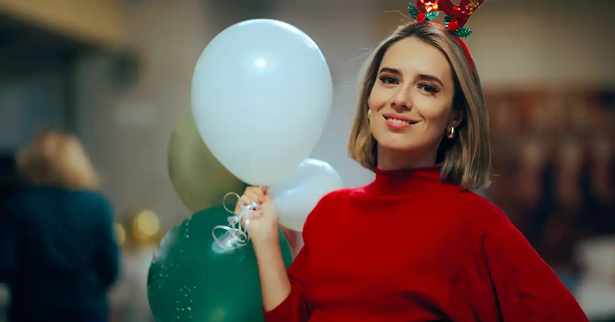 Professional Sempertex balloon display in branded corporate colors at a business event