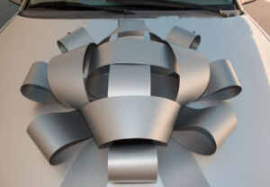 Silver Car Bow