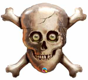 32 Inch Skull & Cross Bones Mylar Balloon