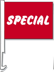 Special Car Window Flag