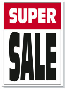 Super Sale Hood Sign