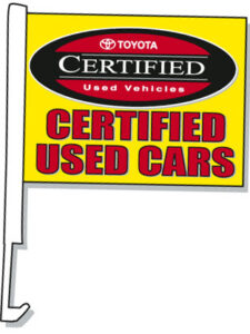 Toyota Certified Used Cars Window Flag