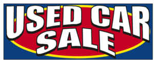 Used Car Sale Giant Cloth Banner