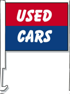 Used Cars Car Window Flag